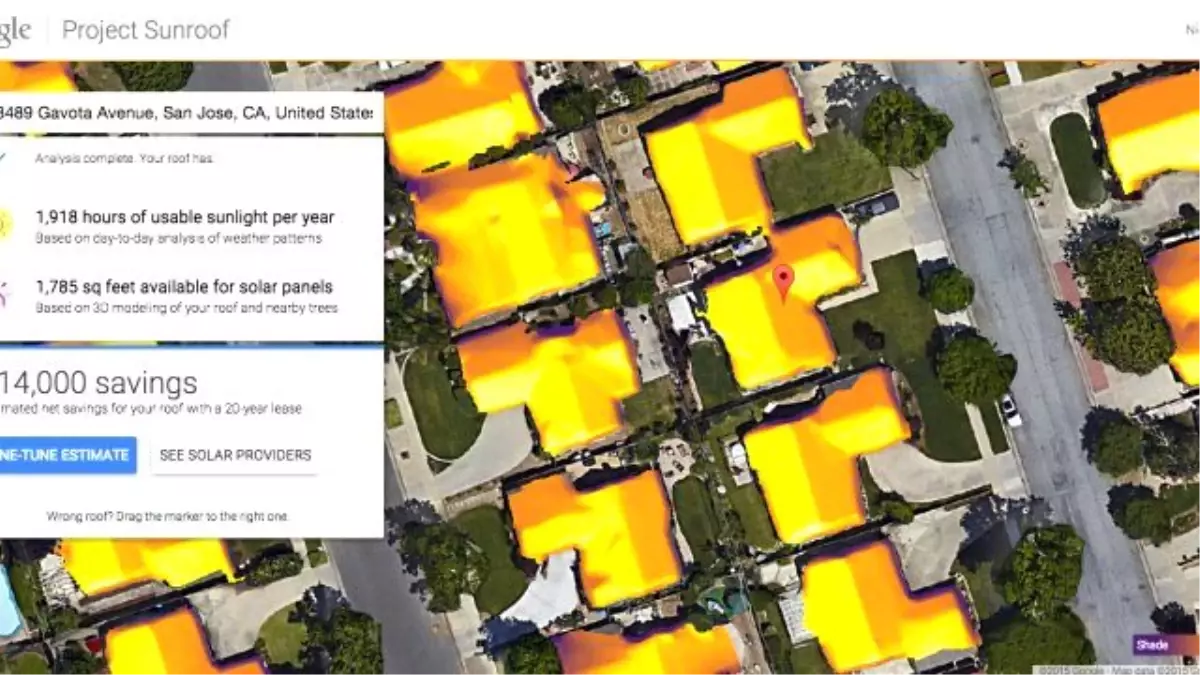 Project Sunroof: Google Güneş Enerjisi Haritası Oluşturuyor