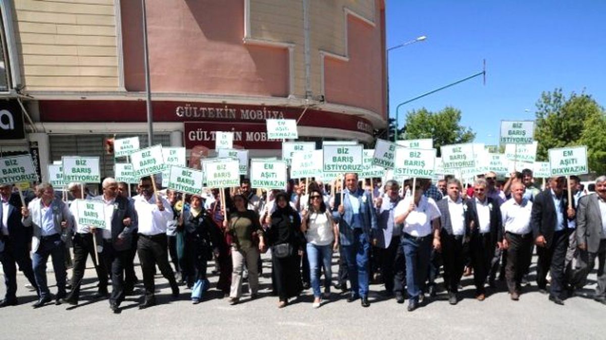 165 Stk\'dan \'Barış İstiyoruz\' Yürüyüşü