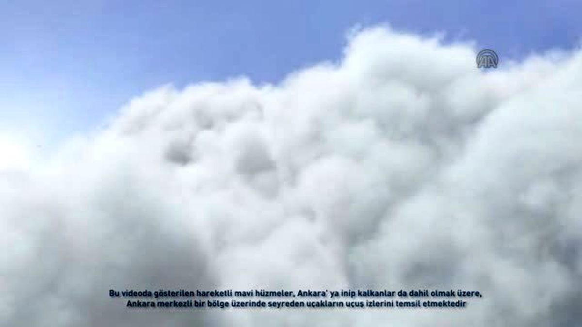 Ankara\'daki Hava Trafiği Görselleştirildi