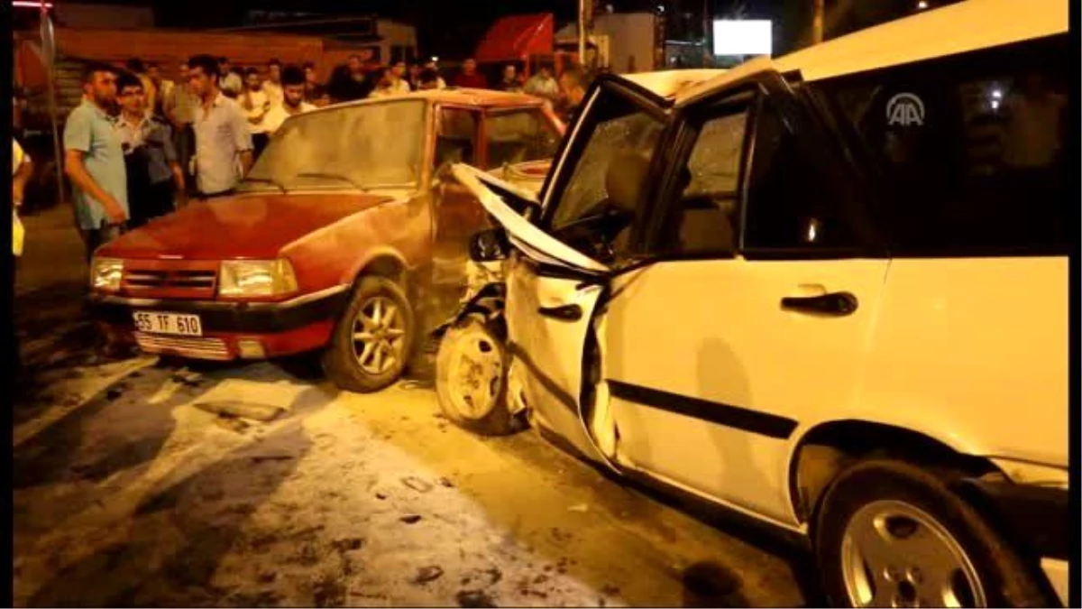 Bafra\'da Zincirleme Trafik Kazası: 9 Yaralı