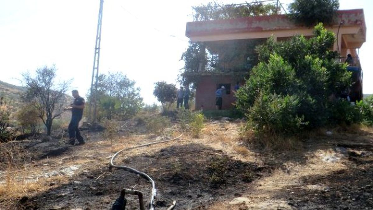 Bahçe Yangını Evlere Sıçramadan Söndürüldü