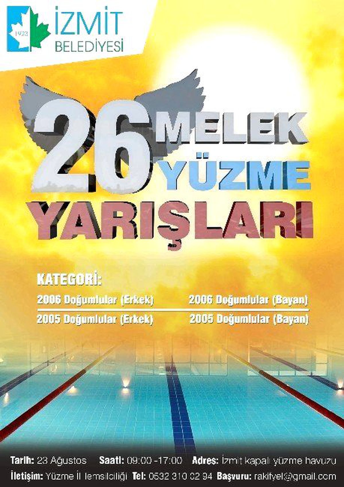 İzmit Belediyesi Depremde Hayatlarını Kaybeden Çocuklar Anısına Yüzme Yarışması Düzenliyor