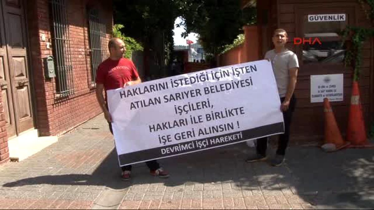 Sarıyer Belediyesi\'nde İşçi Eylemi...