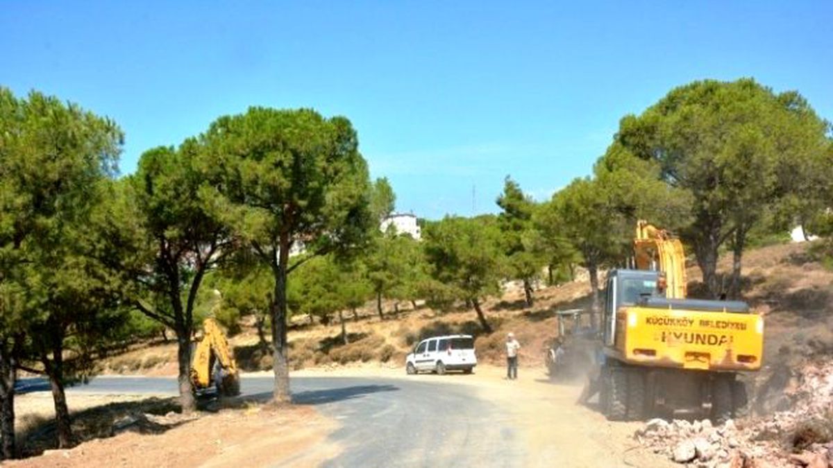 Ayvalık Belediyesi Ağaçları Kesmemek İçin Yol Güzergahını Değiştirdi
