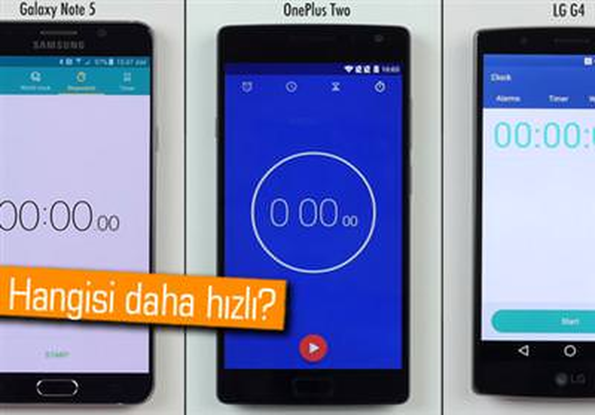 Galaxy Note 5, Oneplus 2 ve Lg G4 Hız Testinde Karşı Karşıya