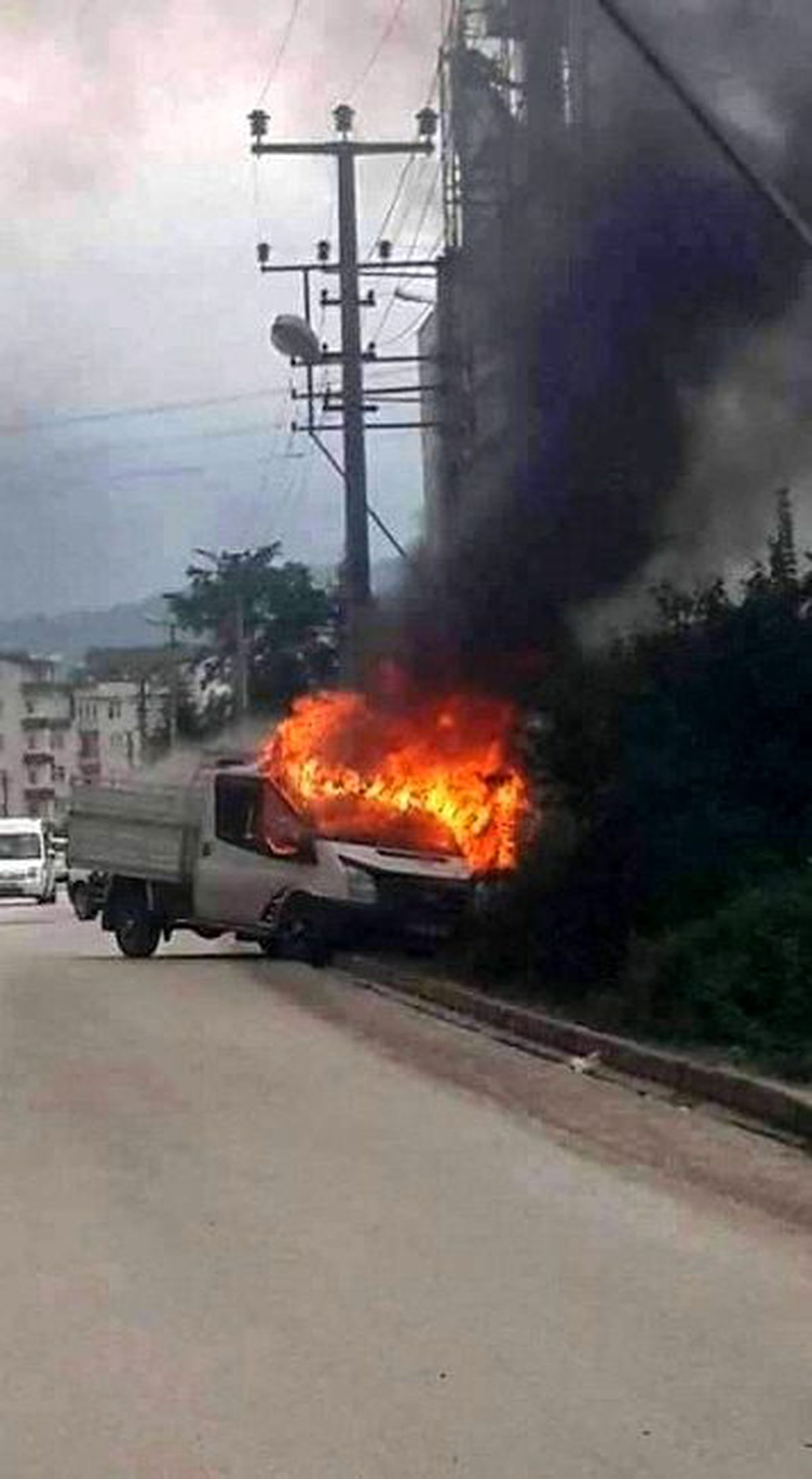 Ordu\'da Araç Yangını