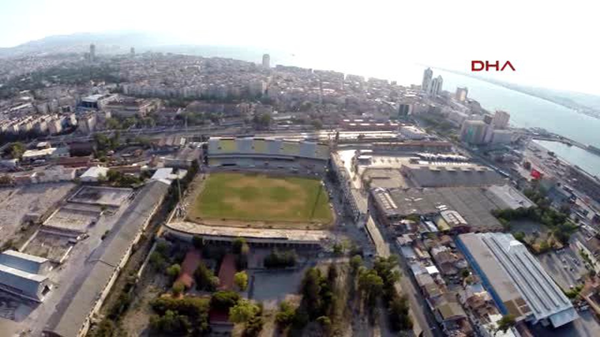 İzmir Yıkılan Alsancak ve Karşıyaka Statları Havadan Böyle Görünüyor