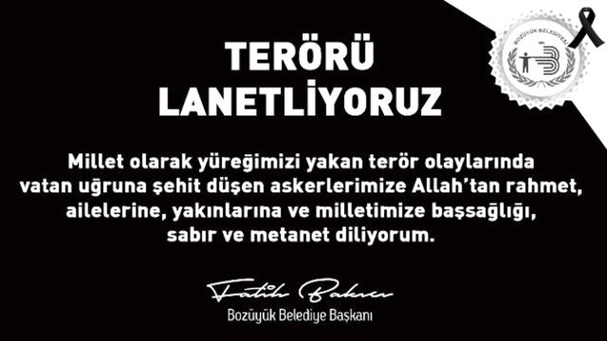 Başkan Bakıcı\'dan Teröre Tepki