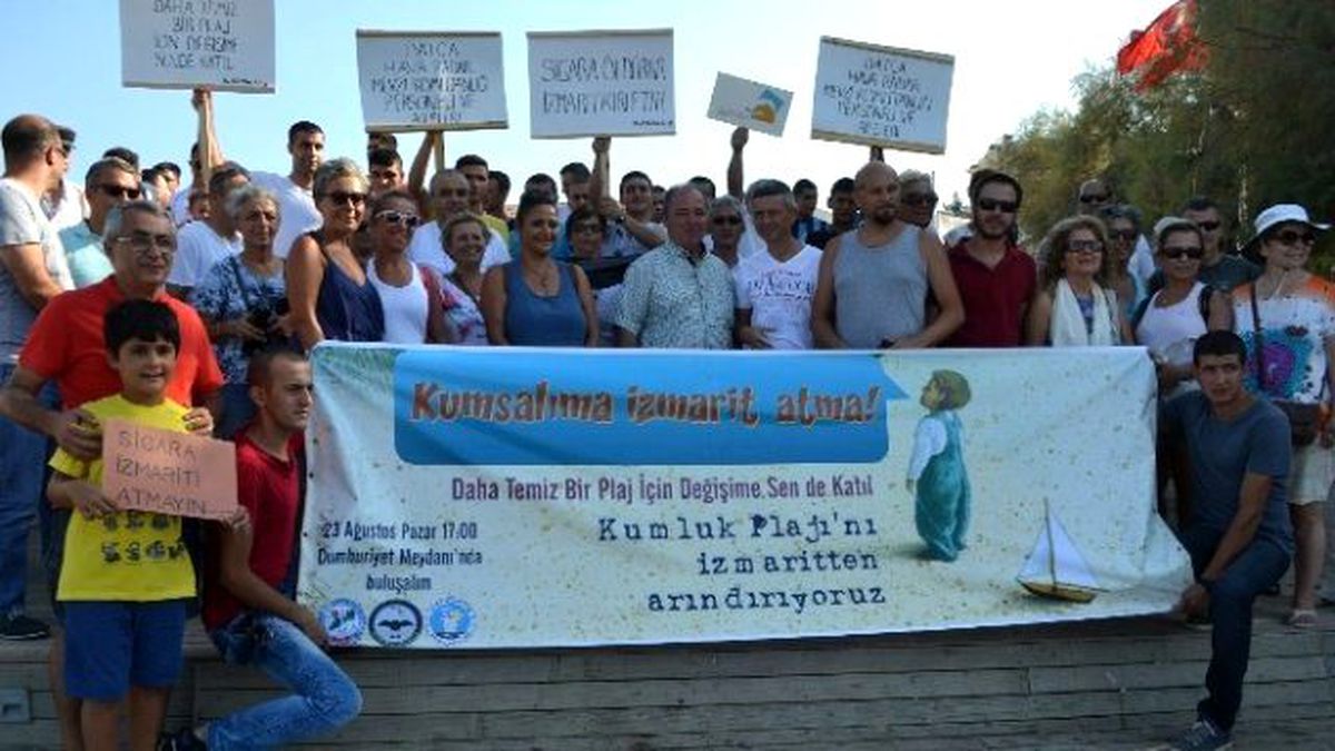 Datça\'da Sahile İzmarit Atanlara İlginç Mesaj