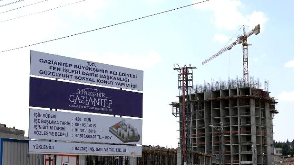 Gaziantep\'te 50 Bin Konut Yapılması İçin Çalışma Başlatıldı