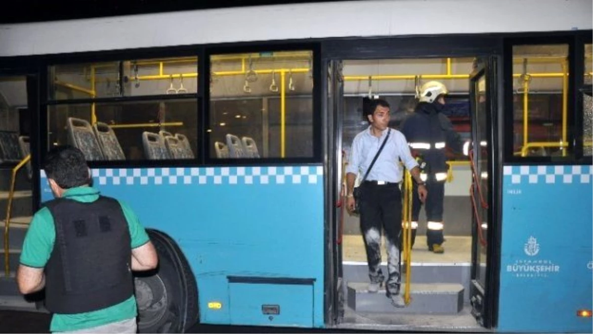 Okmeydanı\'nda Yolcu Otobüsüne Molotoflu Saldırı