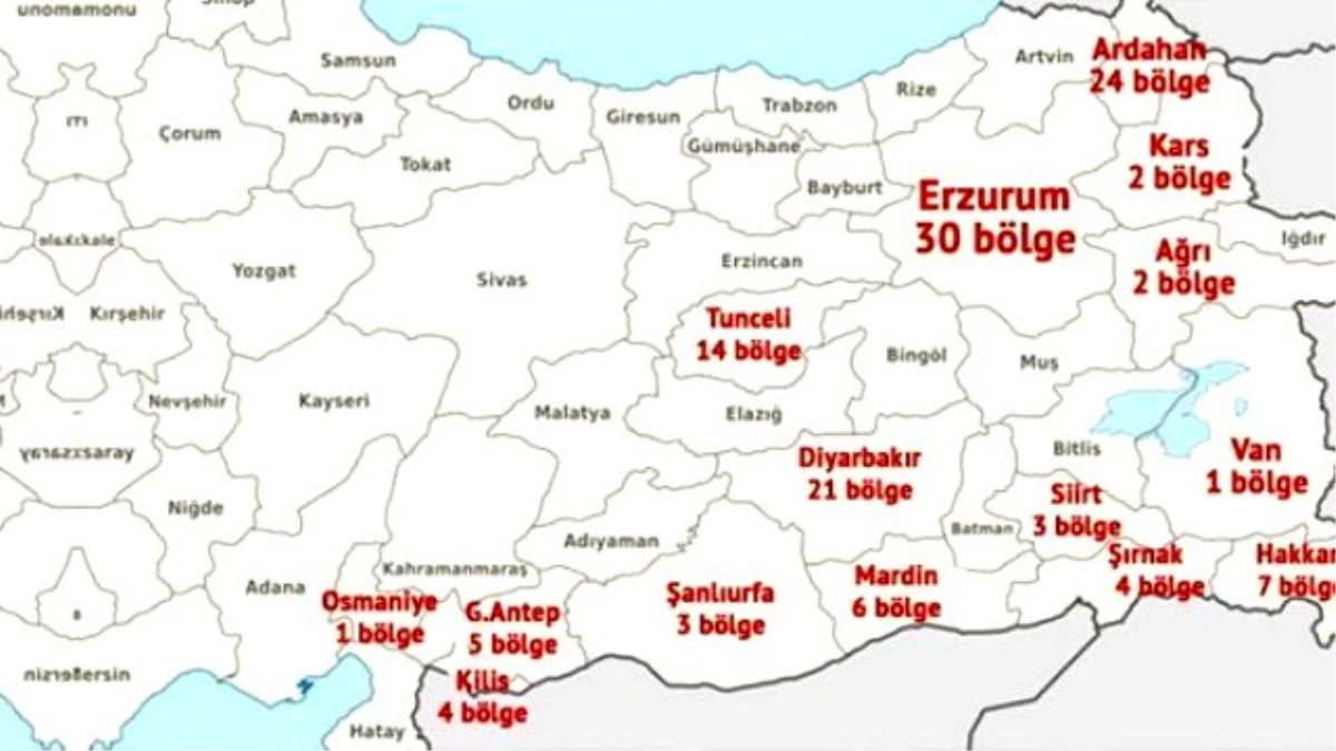 Türkiye\'nin Doğusunda 127 Nokta Güvenlik Bölge İlan Edildi