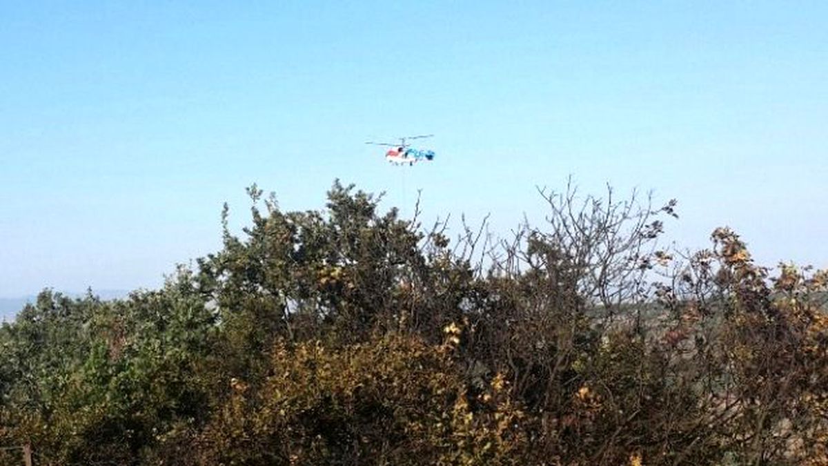 Orman Yangınına Helikopterle Müdahale