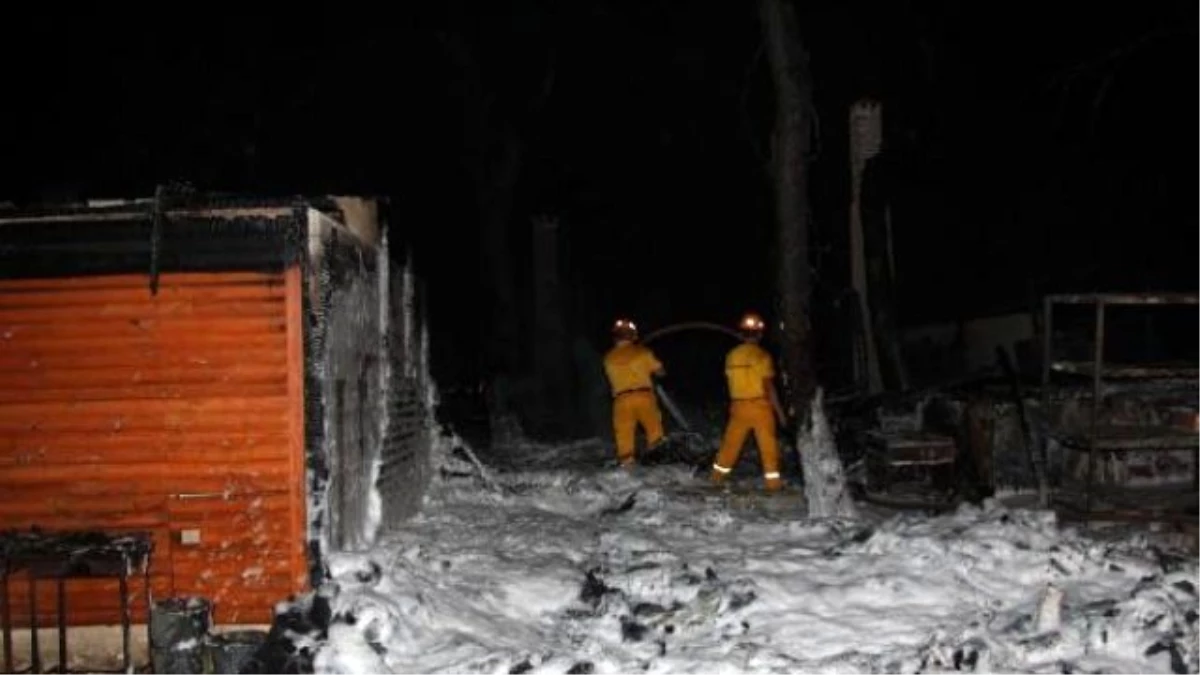 Antalya\'da Orman Yangını İşyerlerine Zarar Verdi