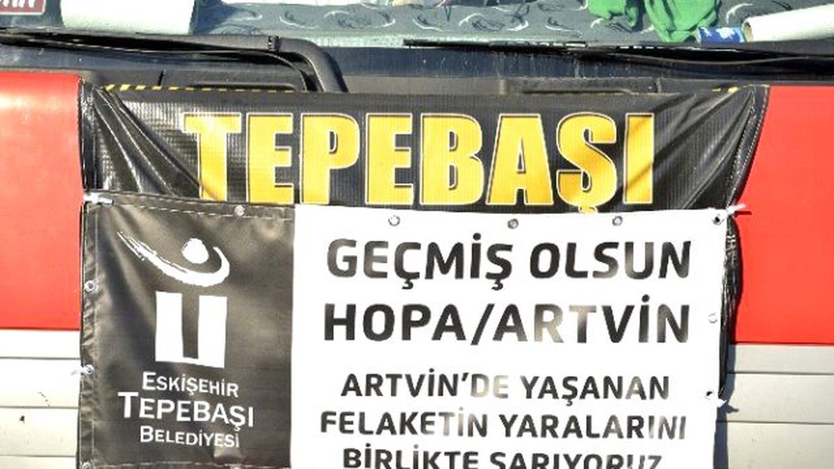 Eskişehir\'den Sel Mağduru Artvin\'e Yardım Eli
