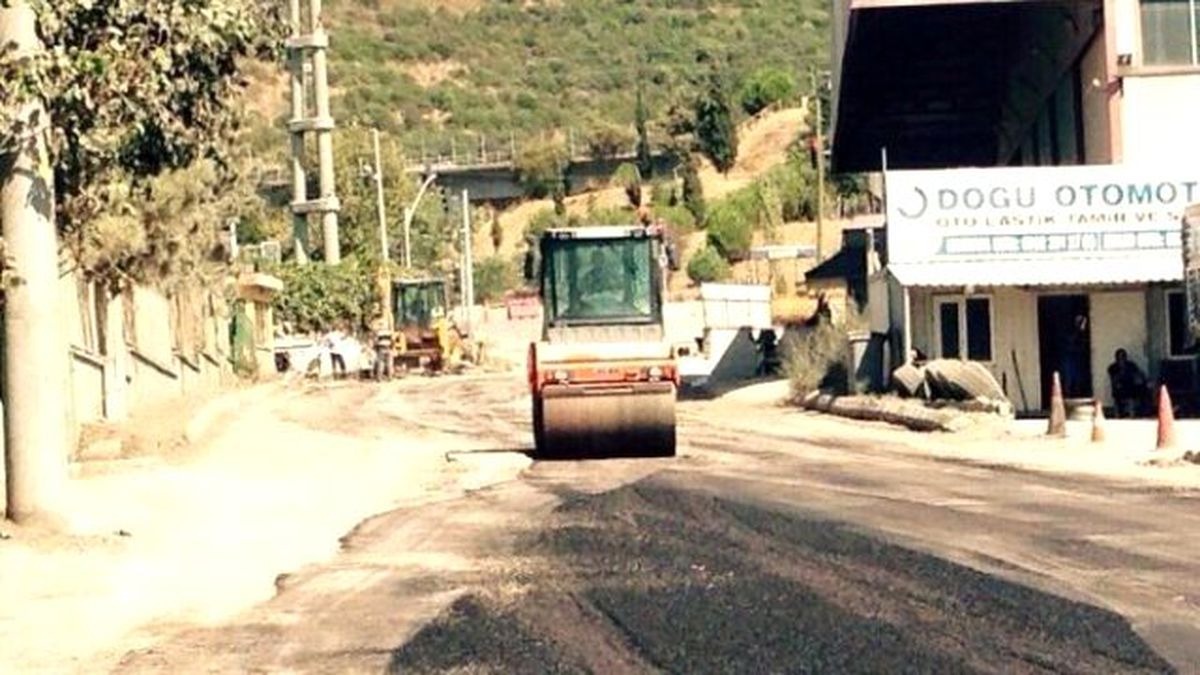 Körfez\'de Asfalt Çalışmaları Devam Ediyor