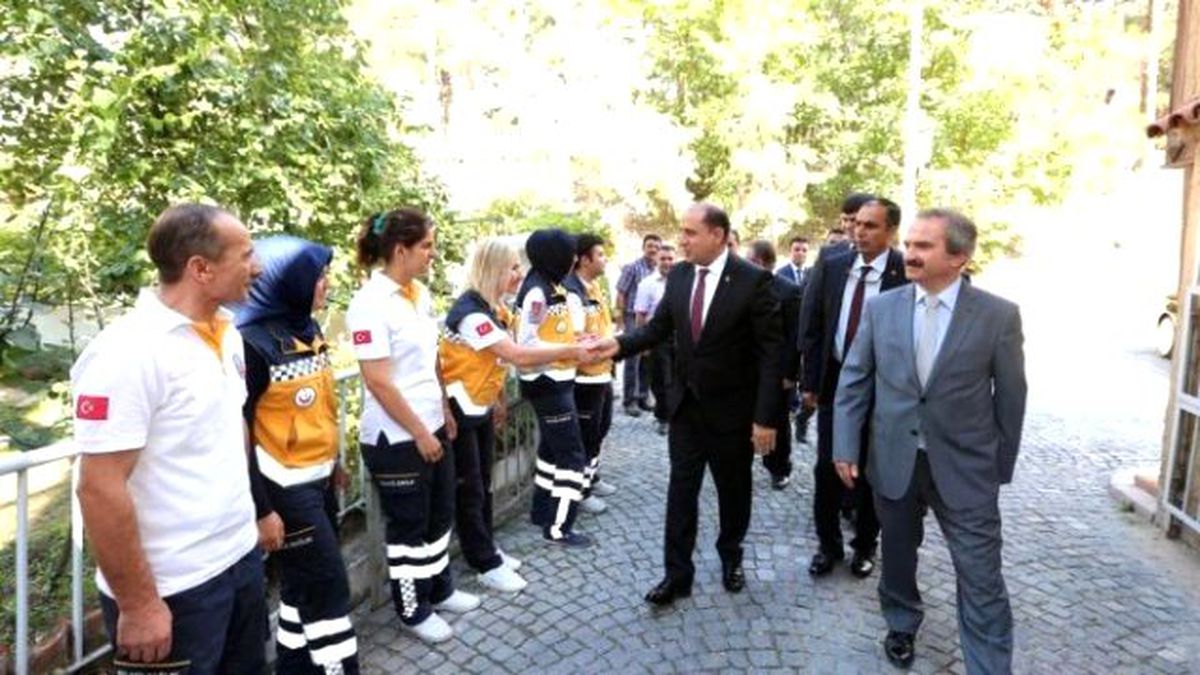 Vali Çomaktekin\'den 112 İstasyonuna Ziyaret