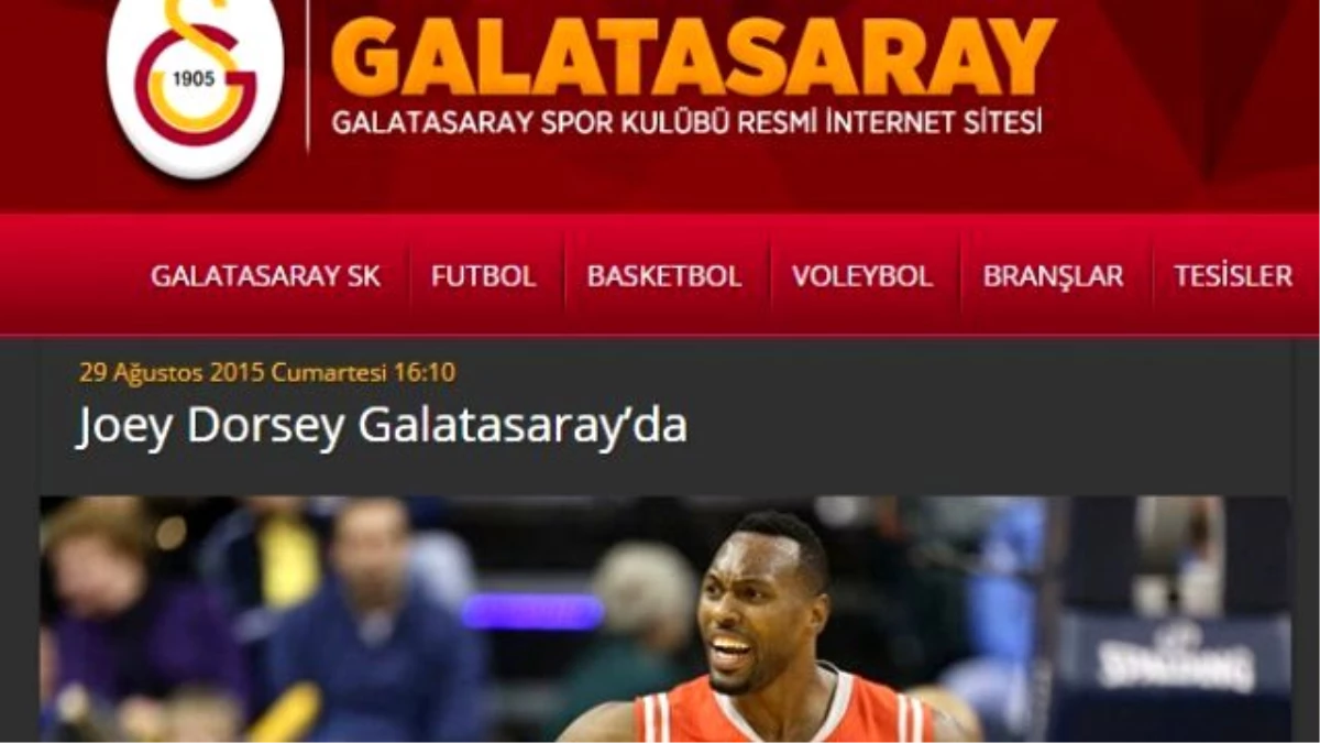Dorsey, Resmen Galatasaray\'da