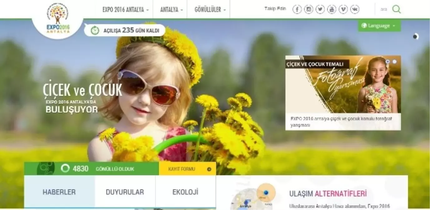 Expo 2016\'nın Web Sitesi Yenilendi