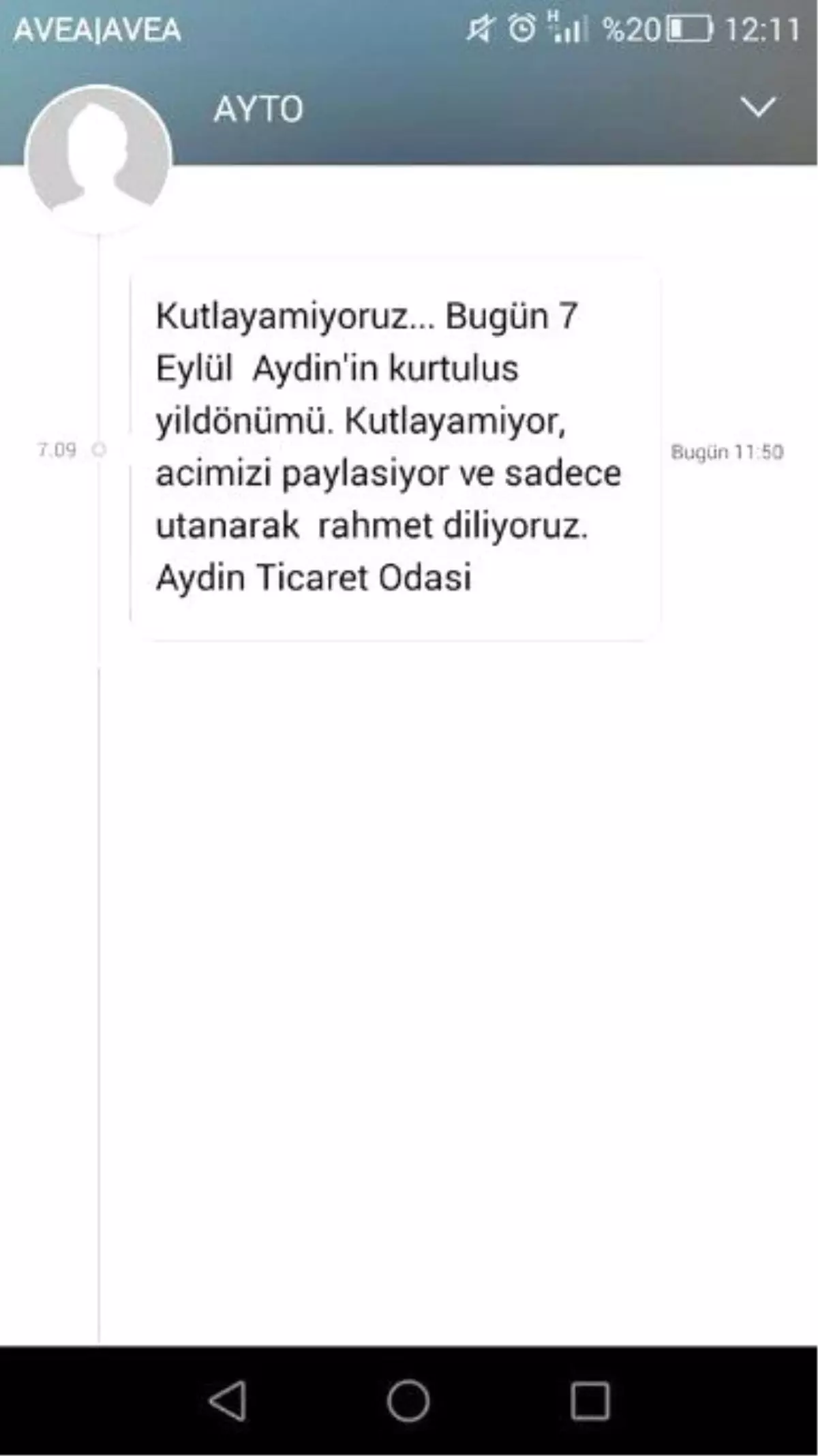 Aydın Ticaret Odası\'ndan Anlamlı 7 Eylül Mesajı