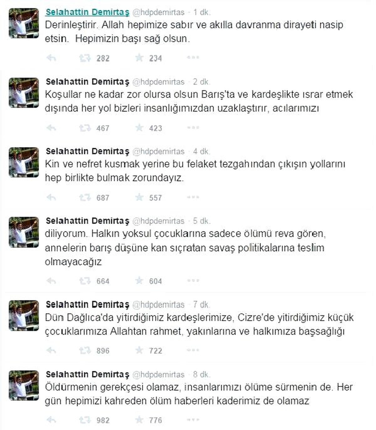 Demirtaş : Öldürmenin Gerekçesi Olamaz, İnsanlarımızı Ölüme Sürmenin De