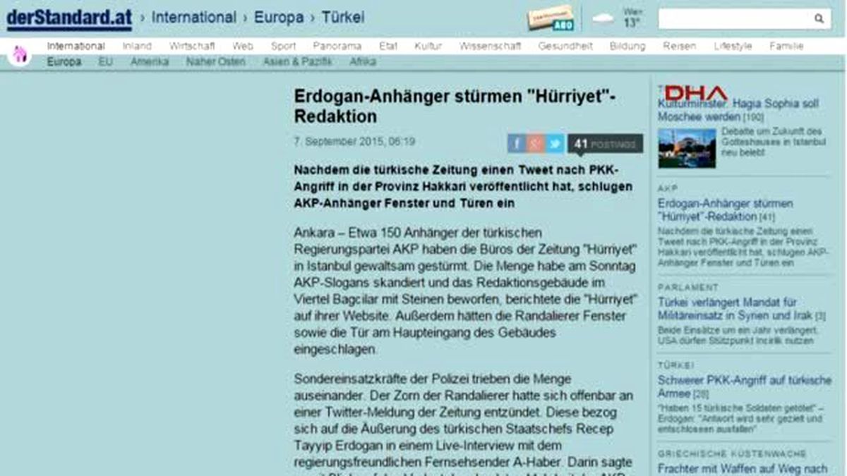 Hürriyet\'e Çirkin Saldırı Avusturya Basınında....