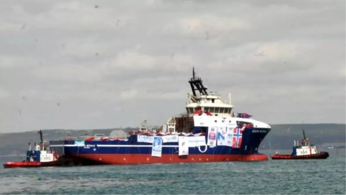 Yalova\'da Norveç İçin İnşa Edilen Sismik Araştırma Gemisi Denize İndirildi