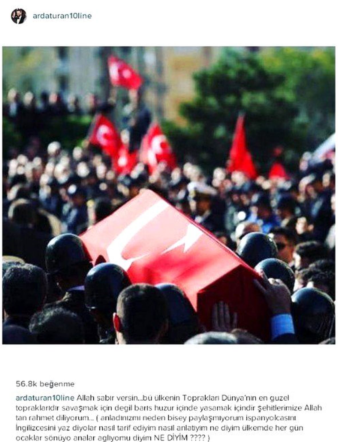 Arda Turan Terör Olaylarına İsyan Etti