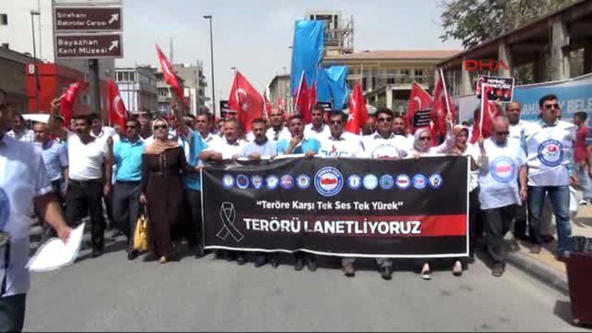 Gaziantep?te Stk?lardan Teröre Tepki Yürüyüşü