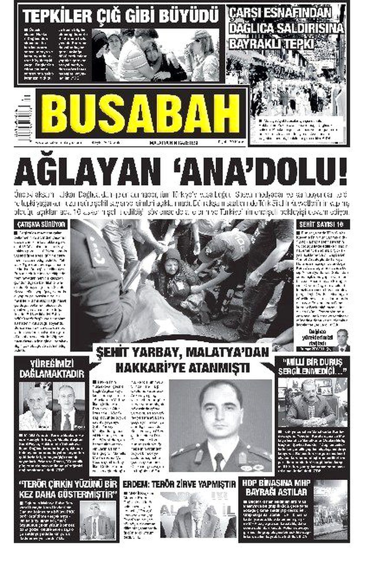Teröre Siyah Beyaz Tepki
