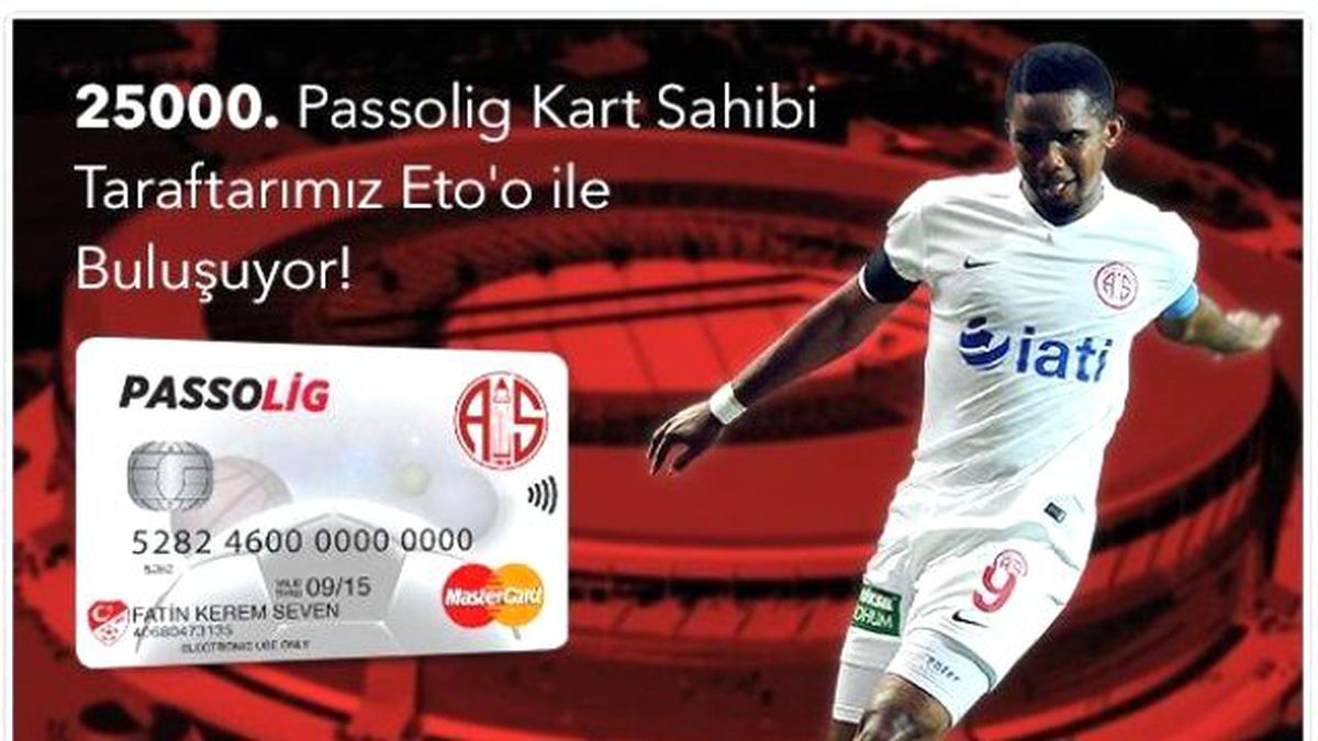 Antalyaspor\'da 25 Bininci Passolig Sahibine Eto\'o Müjdesi