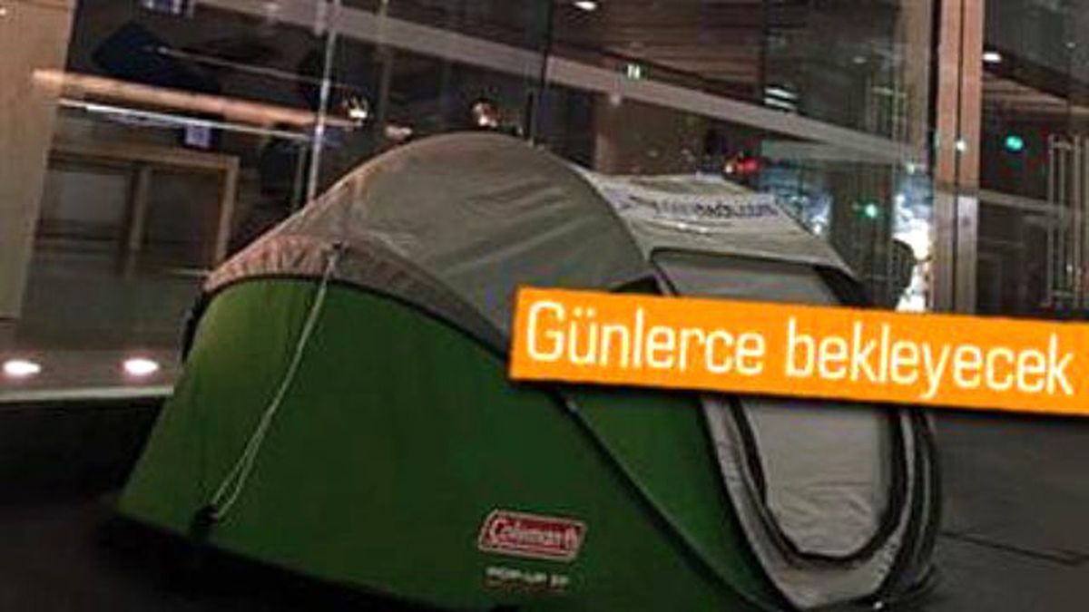 Apple Store Önünde Çadırlar Kurulmaya Başladı