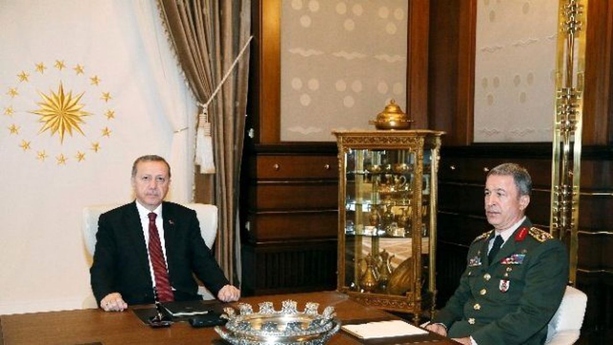 Cumhurbaşkanı Erdoğan, Genelkurmay Başkanı Akar\'ı Kabul Etti