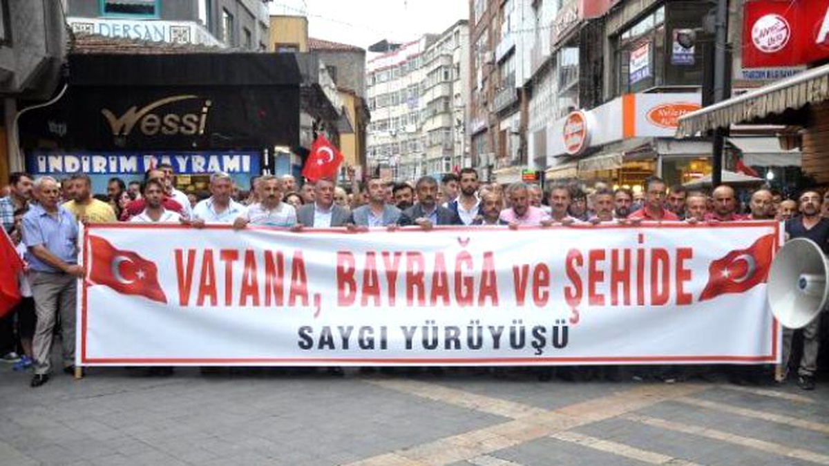 Trabzon\'da Teröre Tepki Yürüyüşü Düzenlendi
