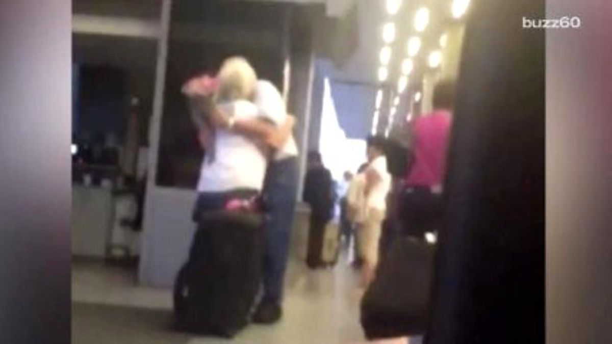 Video Of Senior Couple's Emotional Airport Reunion Goes Viral