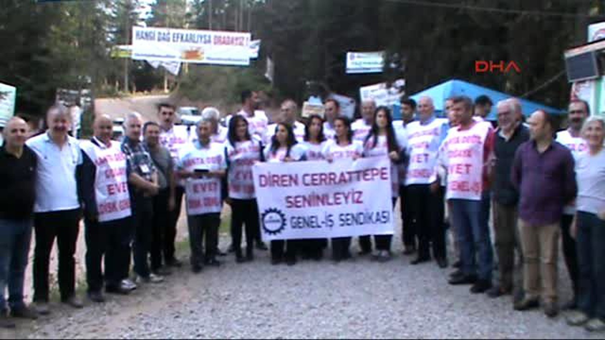 Artvin - Cerattepe ?de Genel İş Sendikası Nöbeti Devraldı