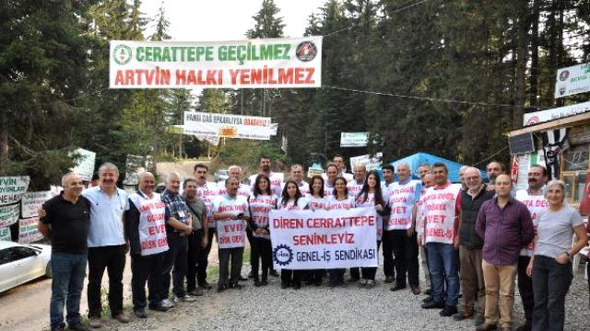 Cerattepe \'De Genel İş Sendikası Nöbeti Devraldı
