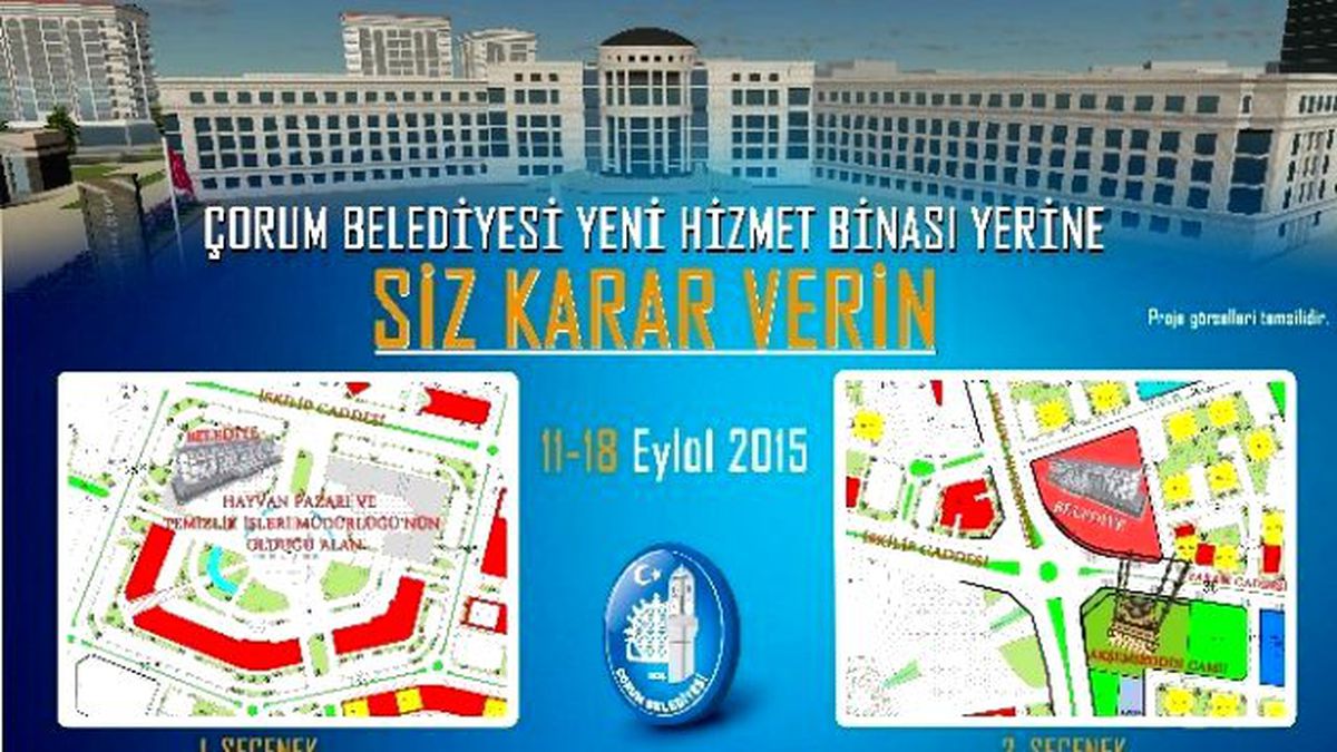 Çorum Belediyesi, Yeni Hizmet Binası İçin Anket Yapacak