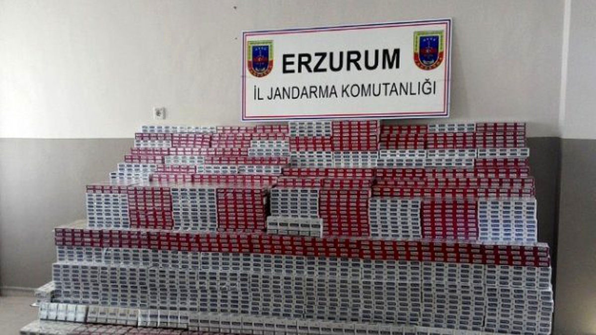 Erzurum\'da 13 Bin 300 Paket Kaçak Sigara Ele Geçirildi