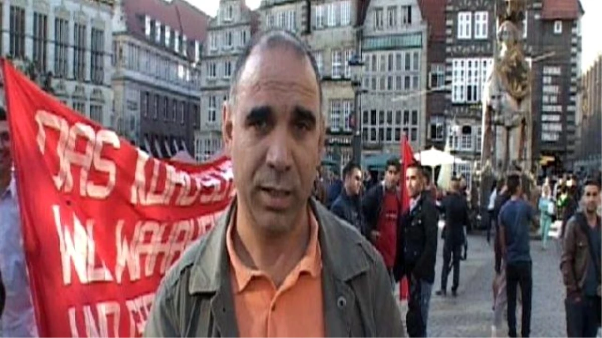 Hdp\'ye Saldırı, PKK\'ya Operasyonlar Bremen\'de Protesto Edildi...