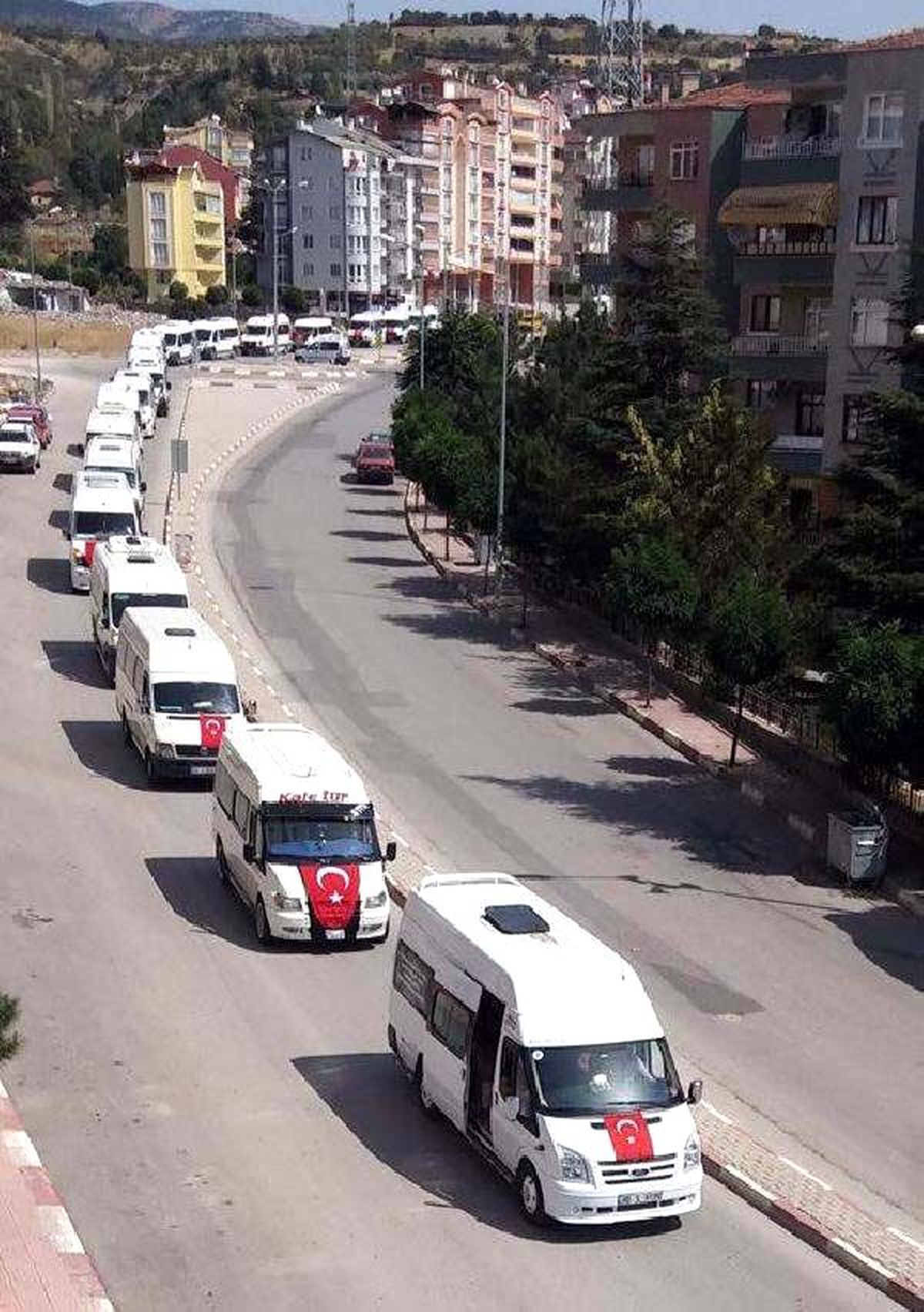 Tokat\'ta Servis Şoförlerinden Teröre Tepki