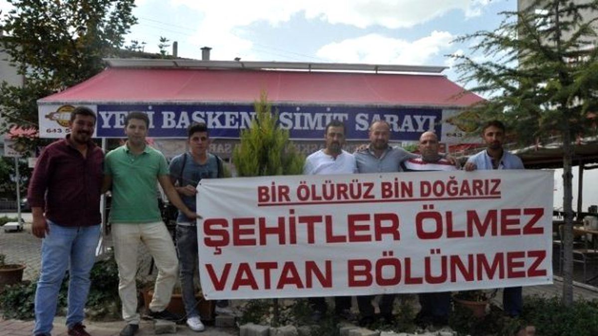 Esnaftan Teröre Pankartlı Tepki