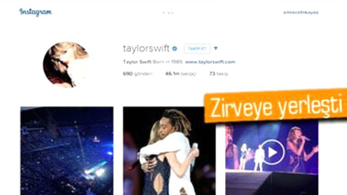Taylor Swift, Instagram\'da Tahtın Yeni Sahibi Oldu!