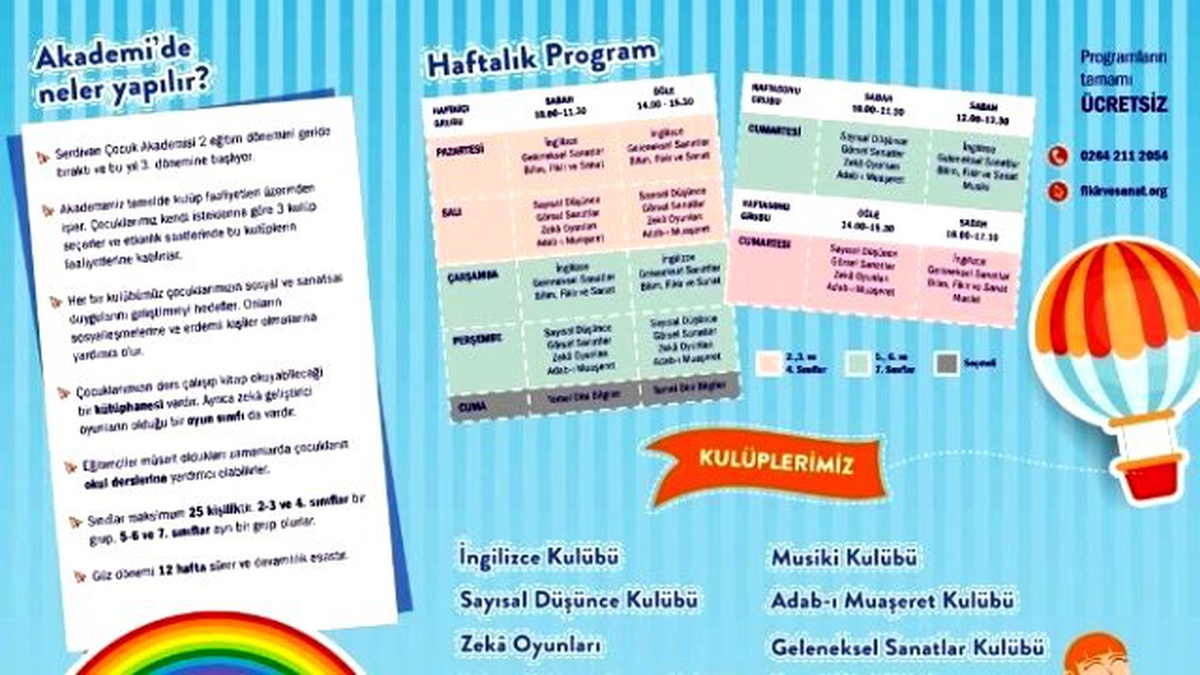 Serdivan Çocuk Akademisi Kayıtları 14 Eylülde Başlıyor
