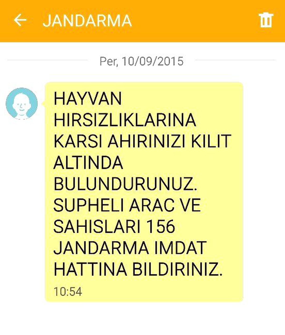 Jandarmadan Hayvan Hırsızlığı Uyarısı
