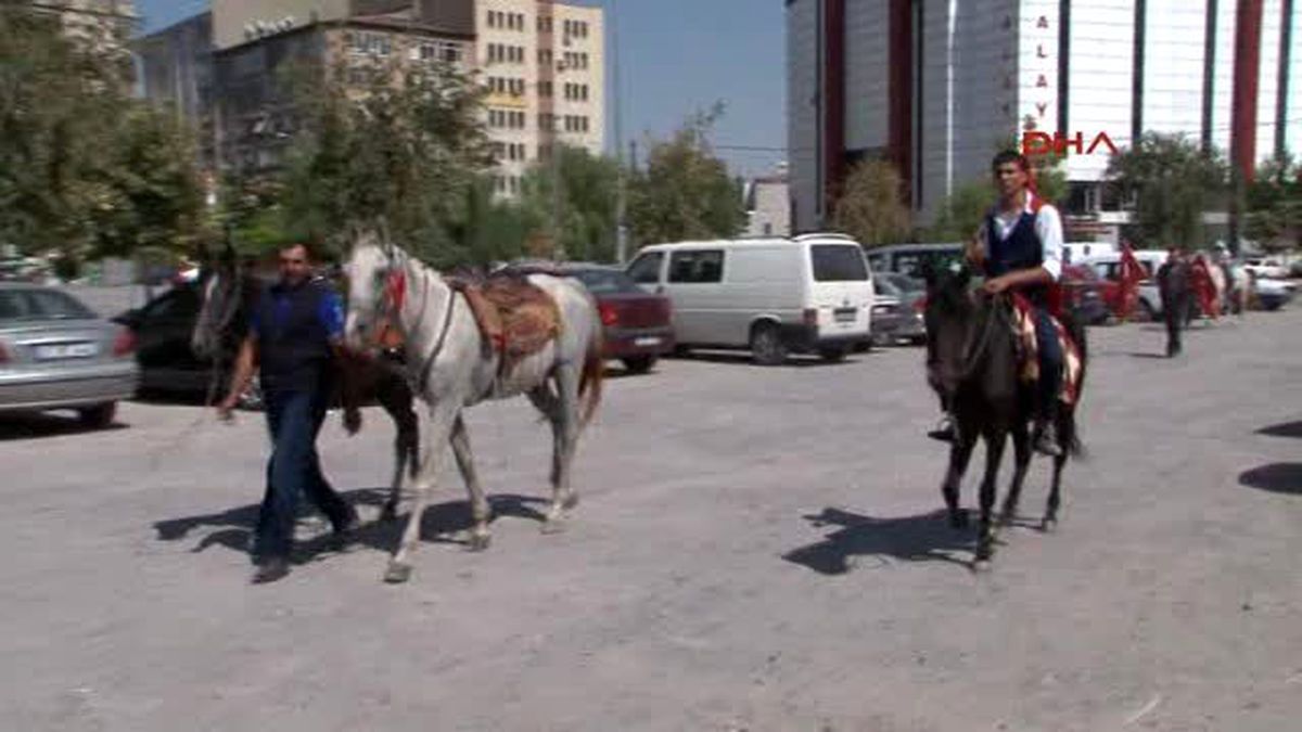 Kayseri - Teröre Atlı Protesto