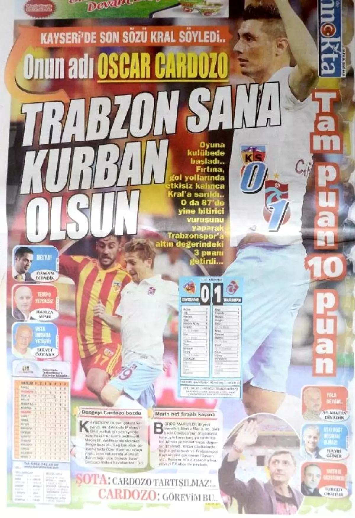 Trabzonspor\'da Cardozo\'ya Övgü