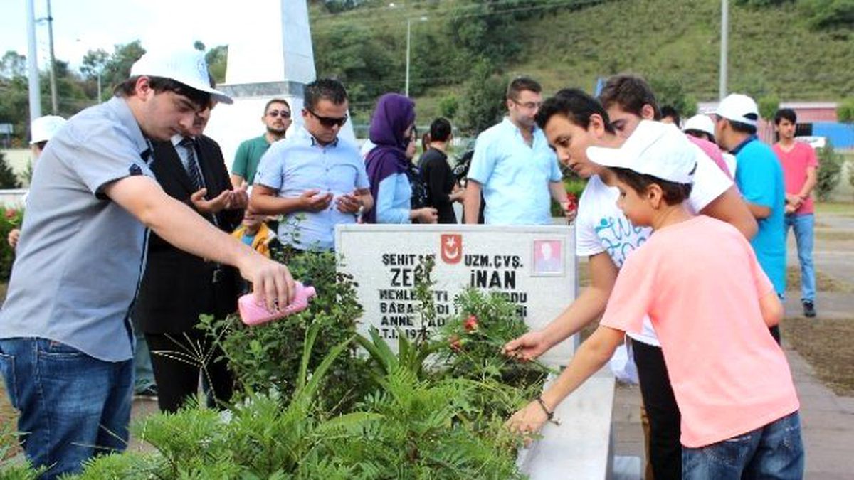 Gençlerden Şehitliğe Ziyaret