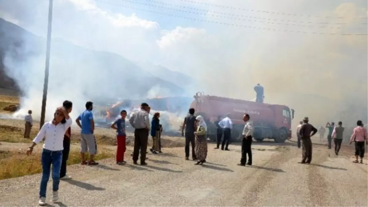 Kış İçin İstiflenen 40 Bin Bağ Ot Yandı