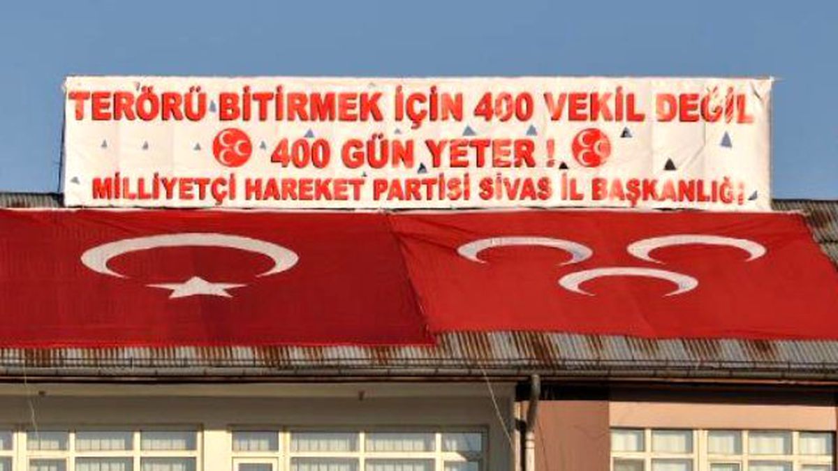 MHP'nin Pankartına Valilik'ten Uyarı: Kaldırın